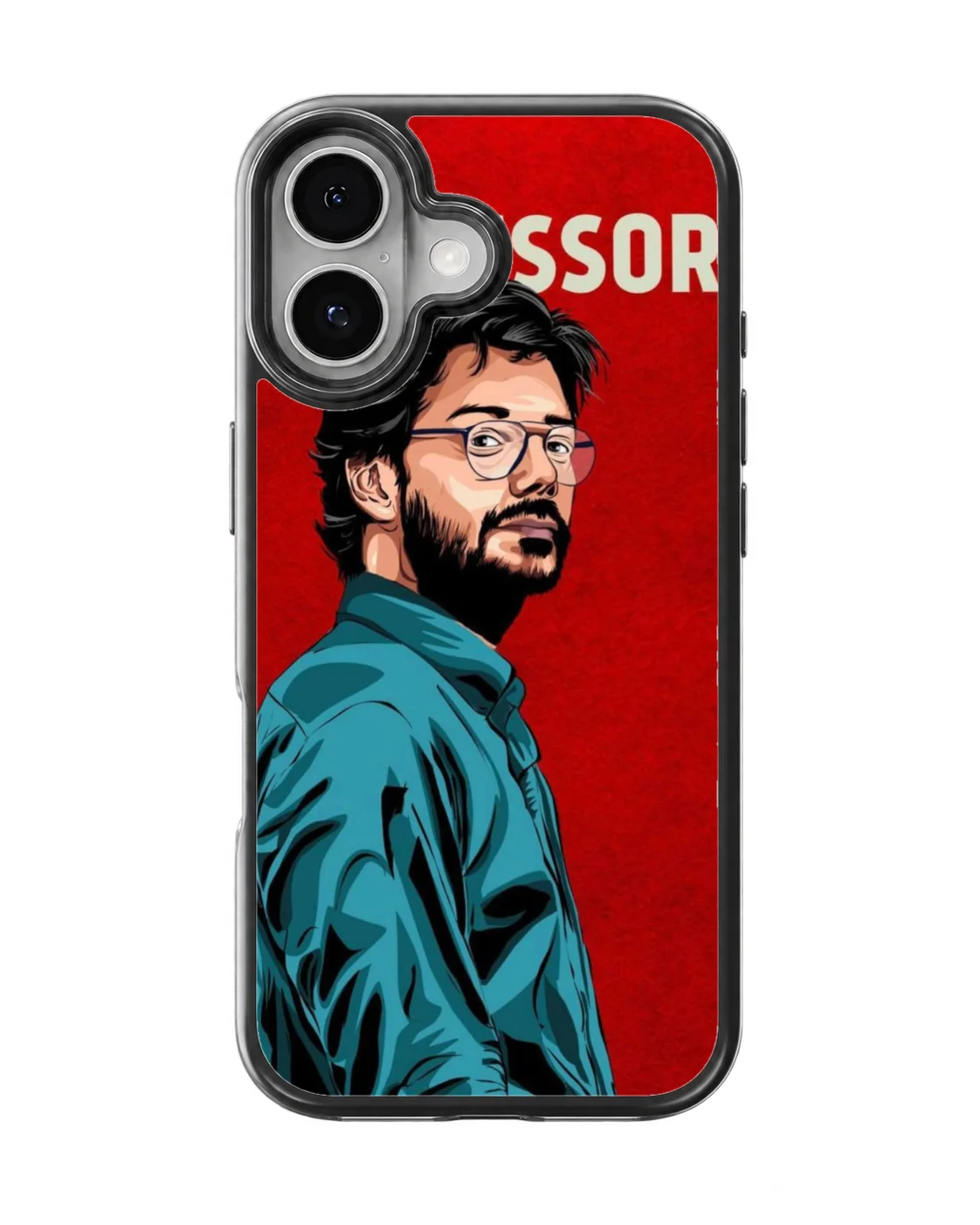 Money Heist Professor Portrait Premium Glass Phone Covr