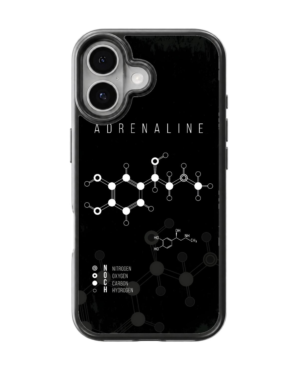 Adrenaline Molecule Chemistry Premium Glass Phone Covr