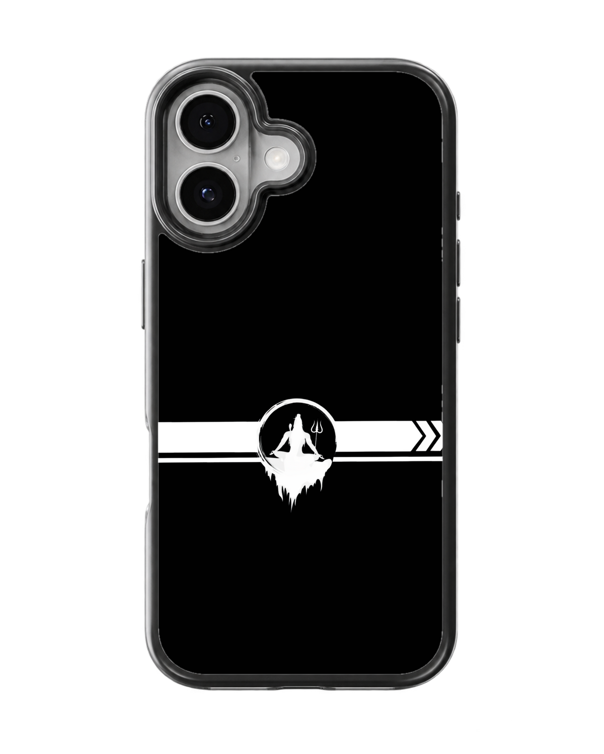 Mahadev Shiva Meditation Minimalist Black & White Spiritual Premium Glass Covr