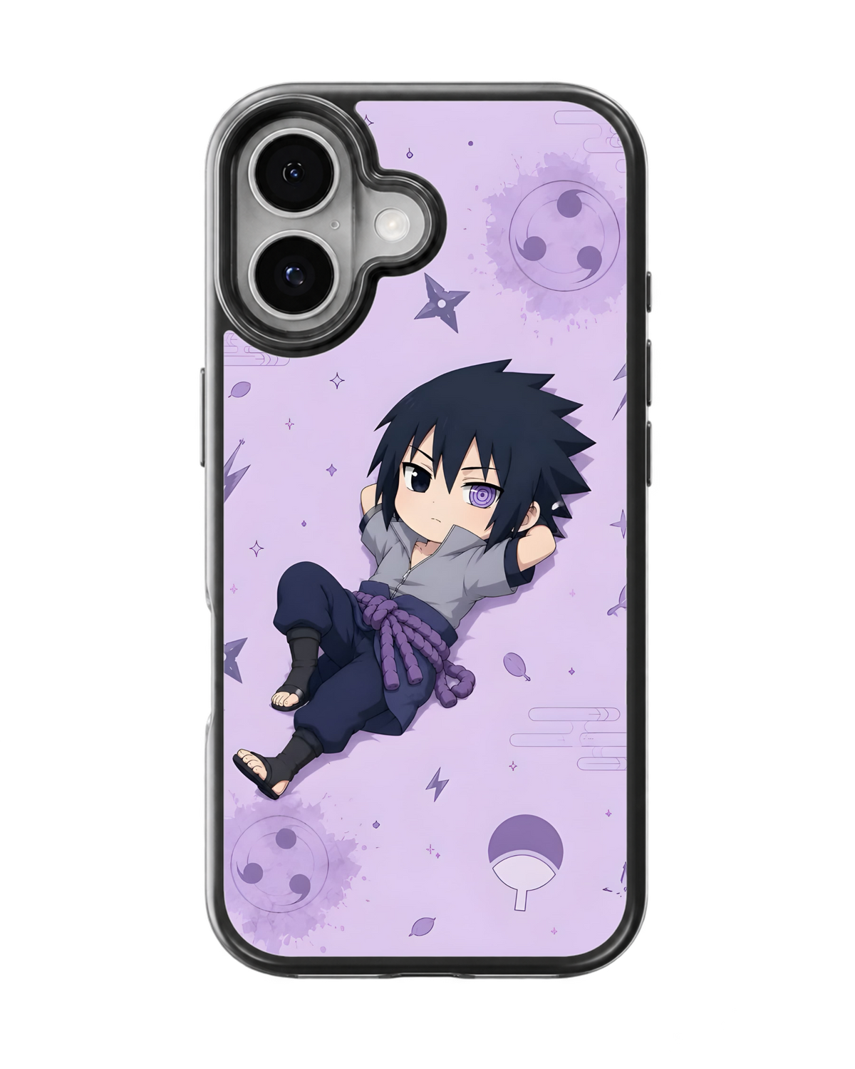 Sasuke Chibi Character Theme Glass Phone Covr