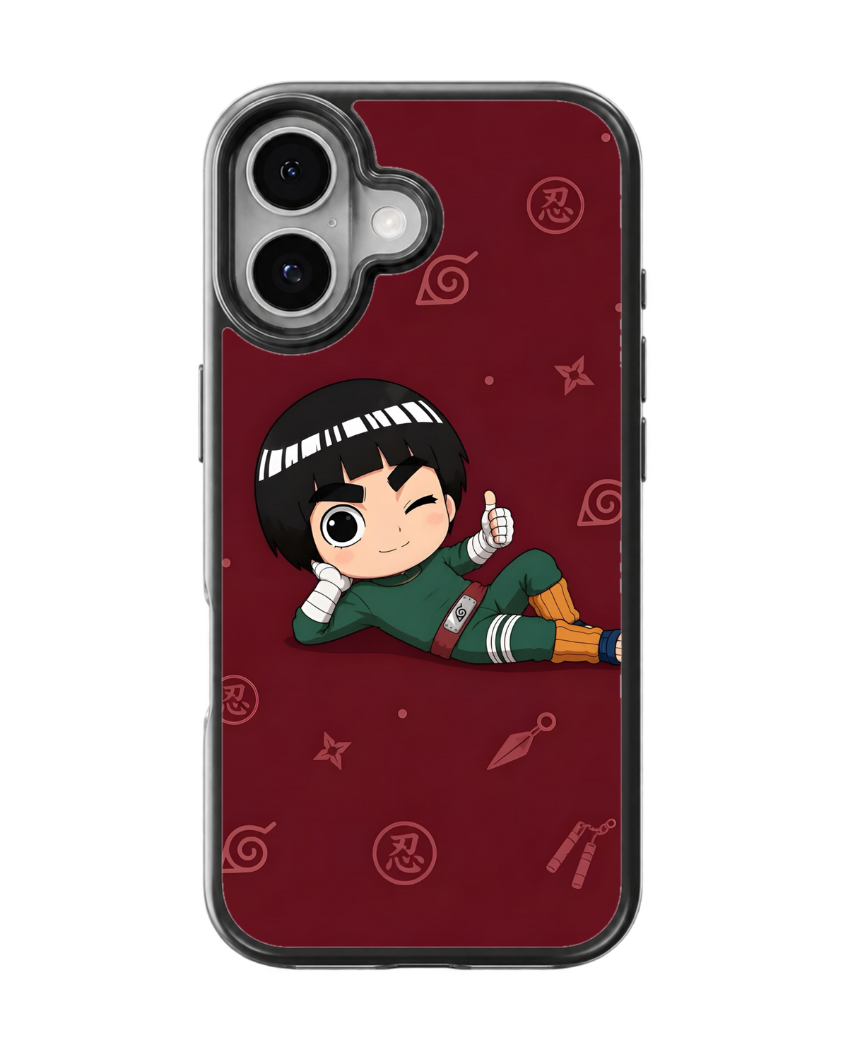 Rock Lee Chibi Character Theme Glass Phone Covr
