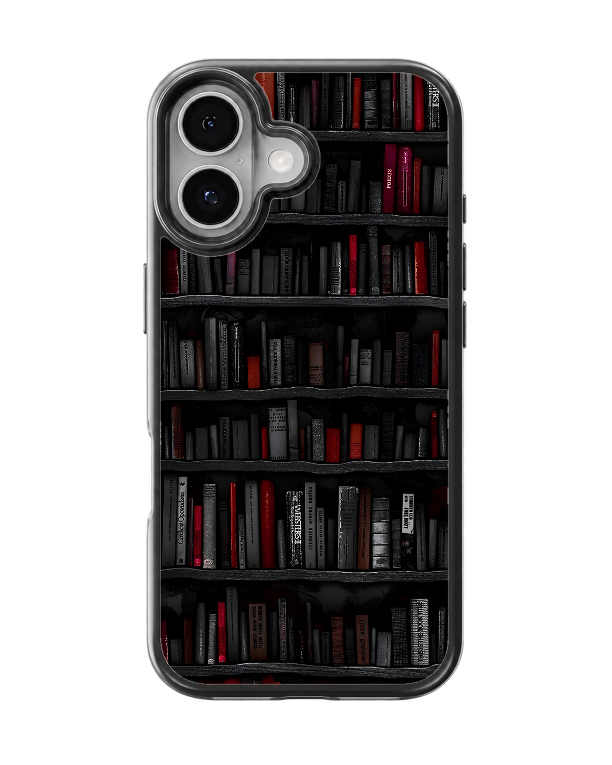 Dark Academia Bookshelf Premium Glass Phone Covr
