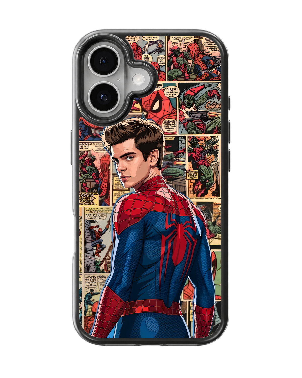 Andrew Garfield Spider-Man Vintage Comic Book Artwork Premium Glass Covr