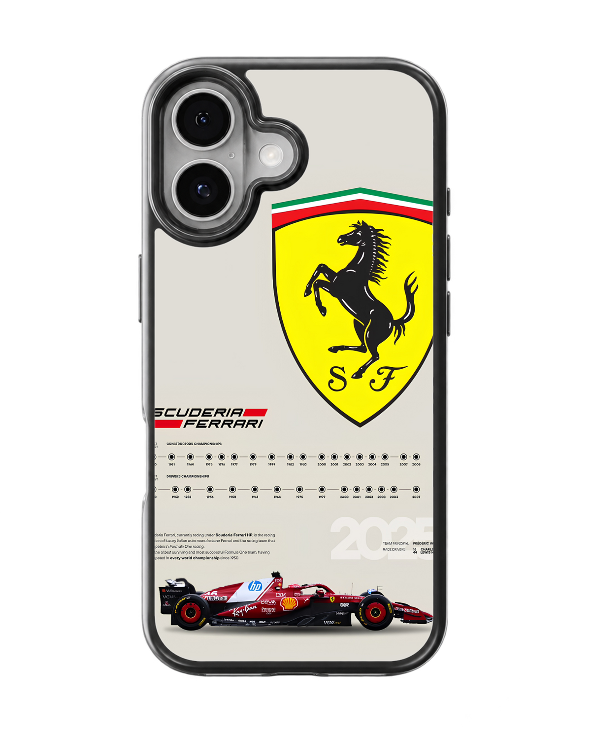 Ferrari Racing Car Aesthetic Premium Glass Phone Covr