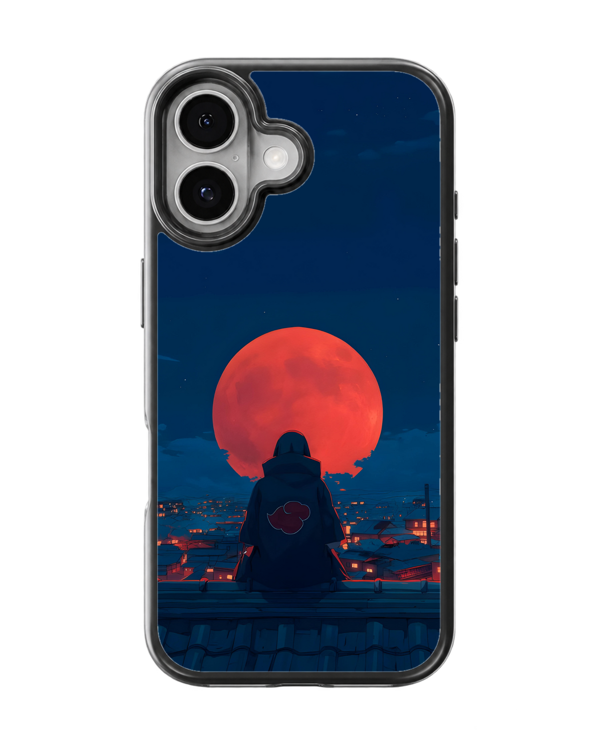 Itachi Uchicha Moon Theme Glass Phone Covr