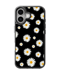 White Floral Aesthetic Glass Phone Covr