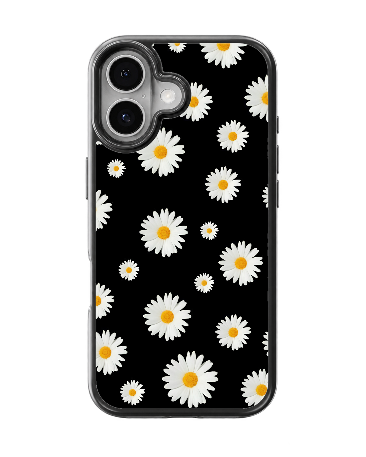 White Floral Aesthetic Glass Phone Covr
