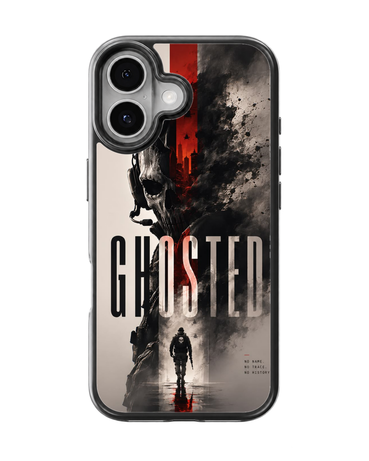 COD Ghost Tactical Skull Soldier Military Aesthetic Premium Glass Covr