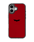 Minimalist Batman Inspired Red Premium Glass Phone Covr