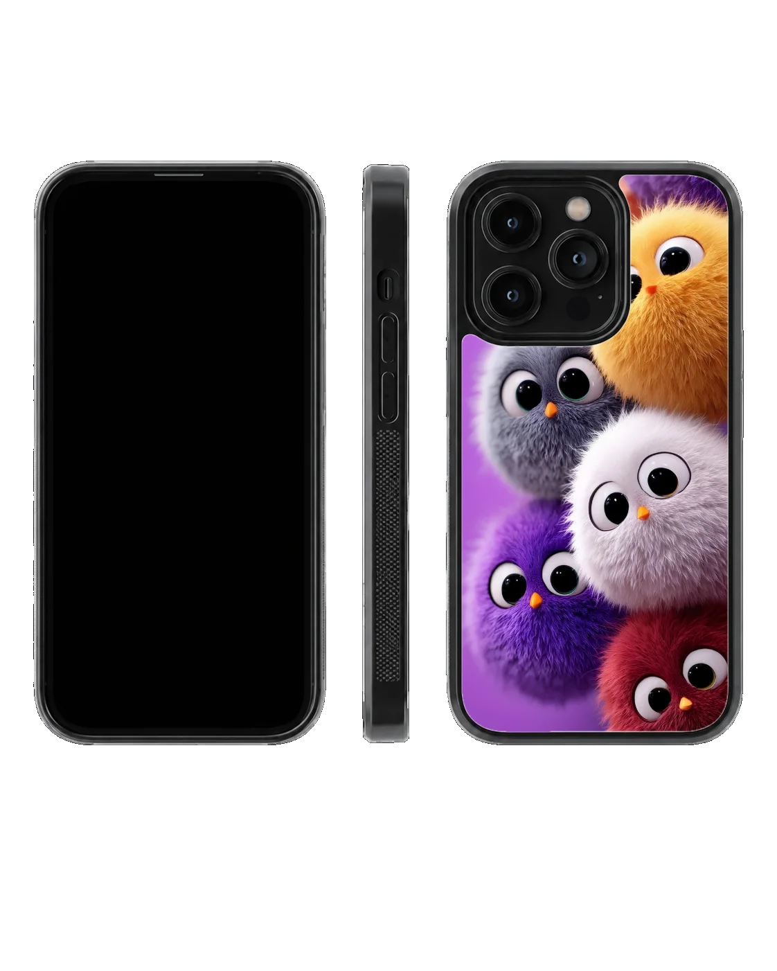Cute Fluffy Bird Premium Glass Phone Covr