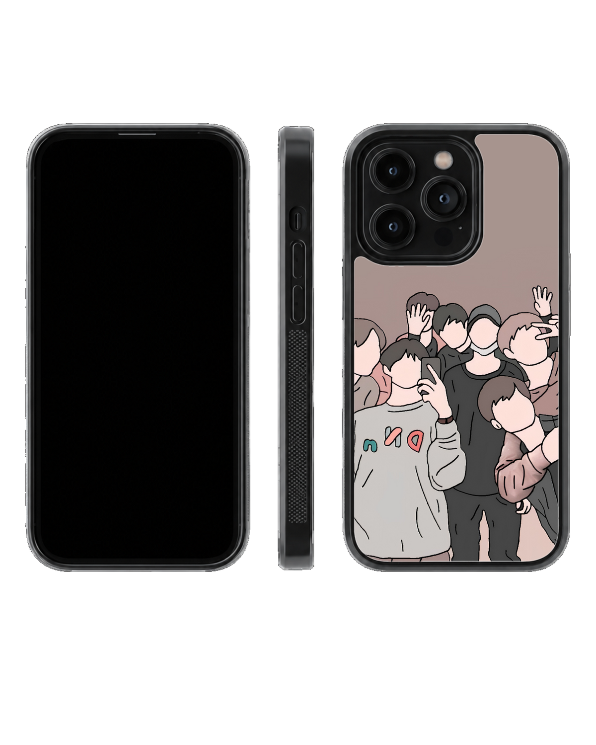 K-Pop BTS Group Faceless Aesthetic Premium Glass Covr