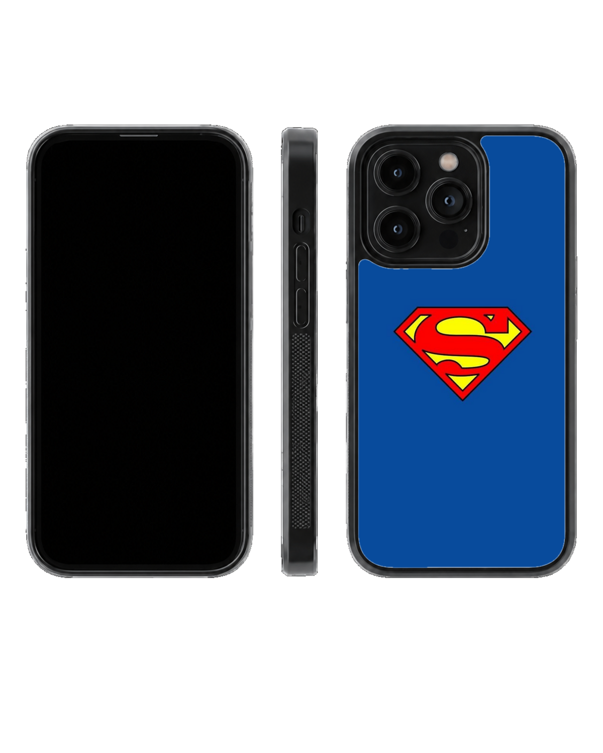 Superman Classic Logo Blue Minimalist Superhero Premium Glass Covr