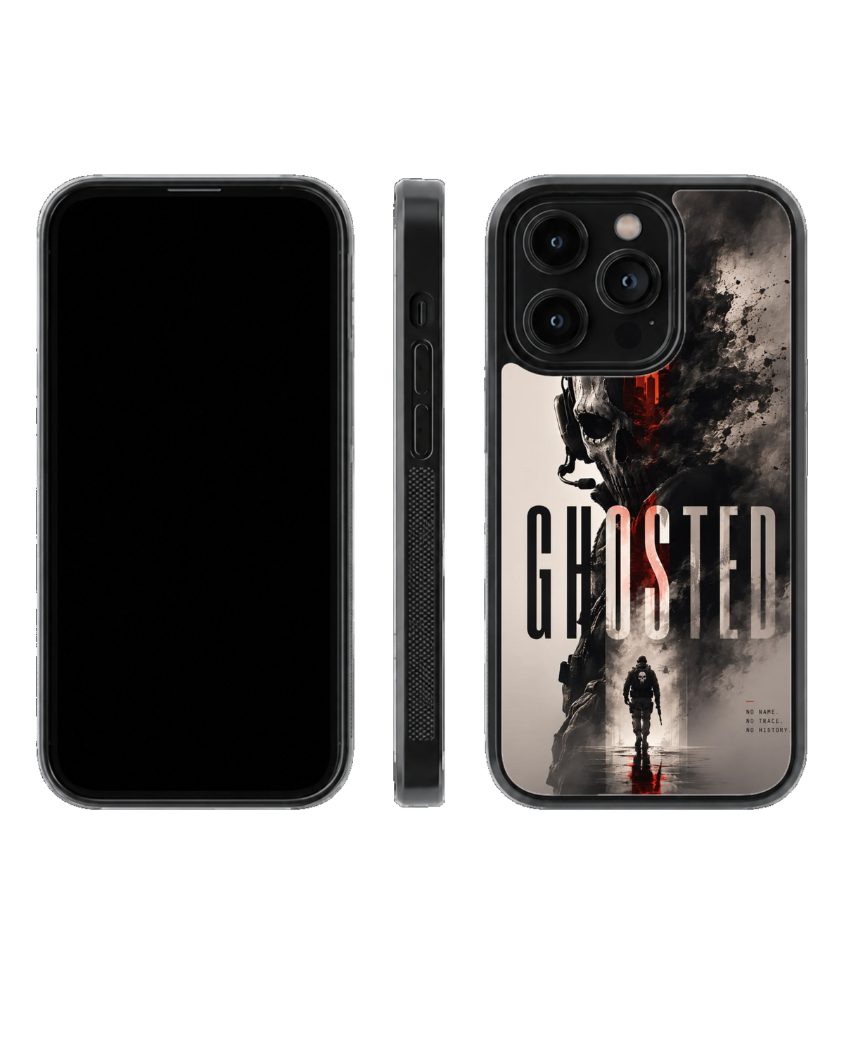 COD Ghost Tactical Skull Soldier Military Aesthetic Premium Glass Covr