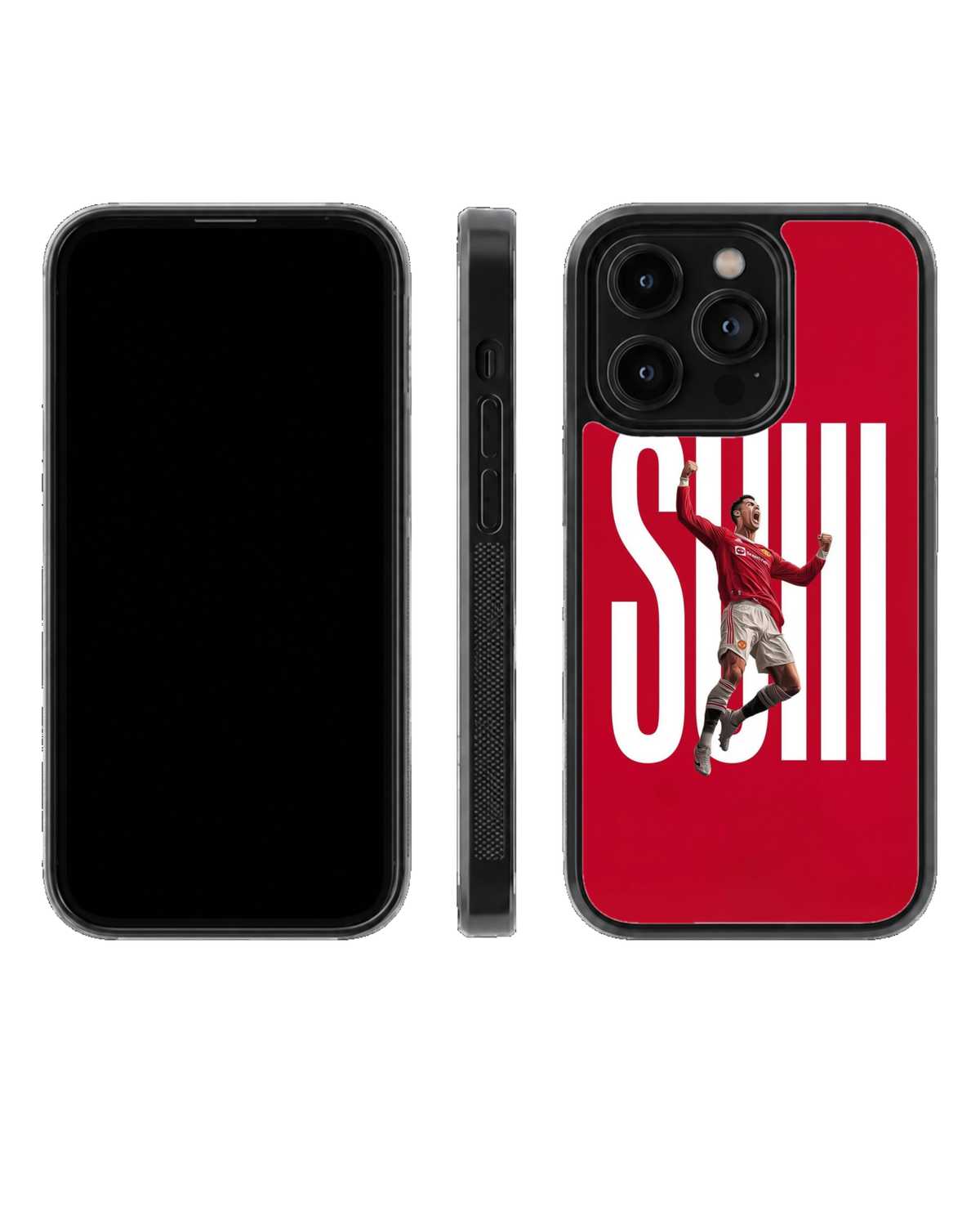 Cristiano Ronaldo SIUU Manchester United Football Premium Glass Covr