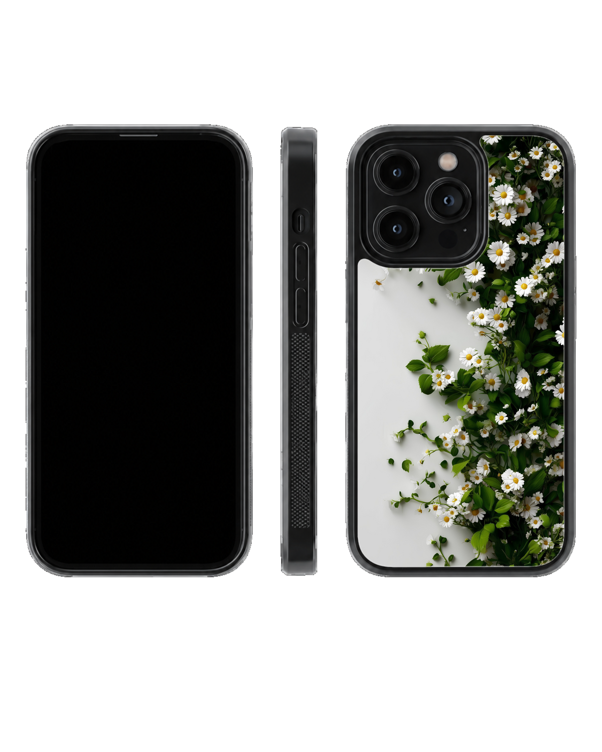 Aesthetic White Flower & Green Botanical Phone Covr
