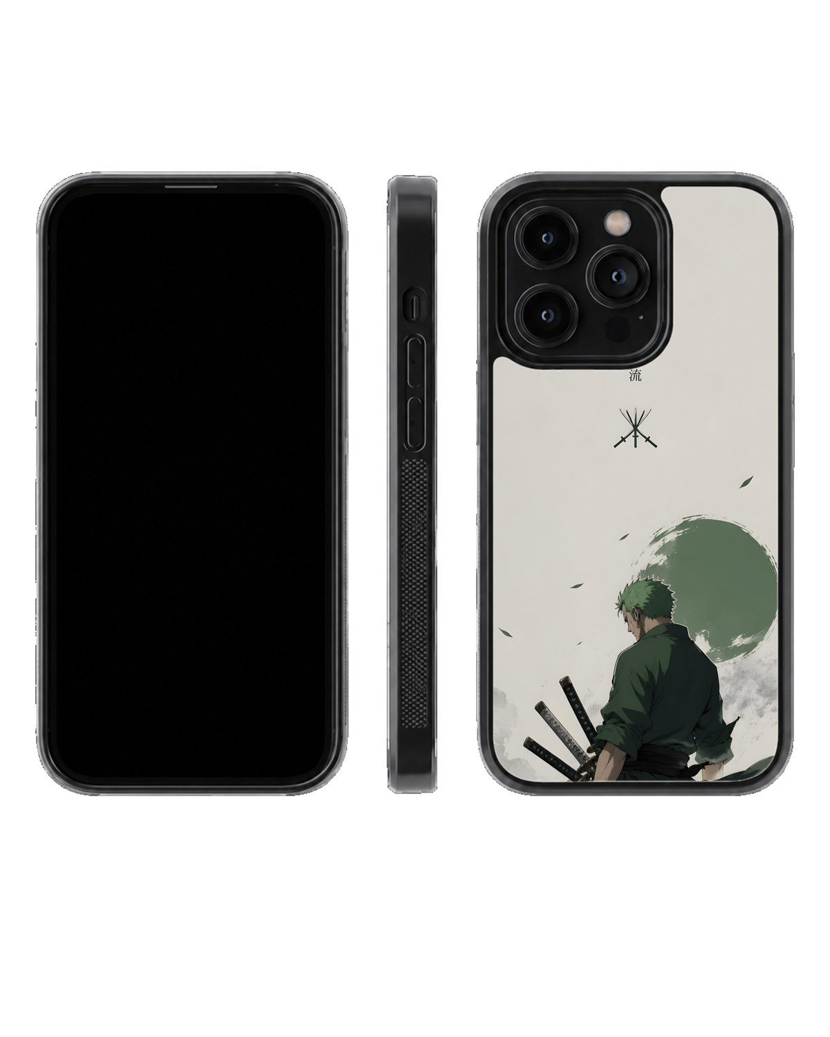 Zoro One Piece Theme Glass Phone Covr