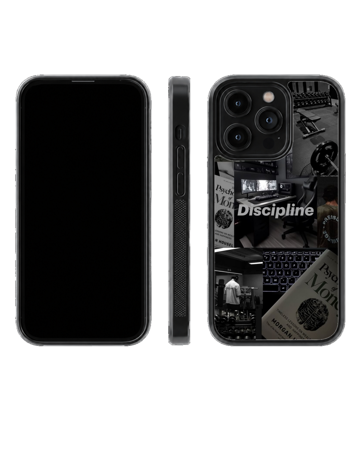 Discipline Motivation Gym & Productivity Aesthetic Premium Glass Covr