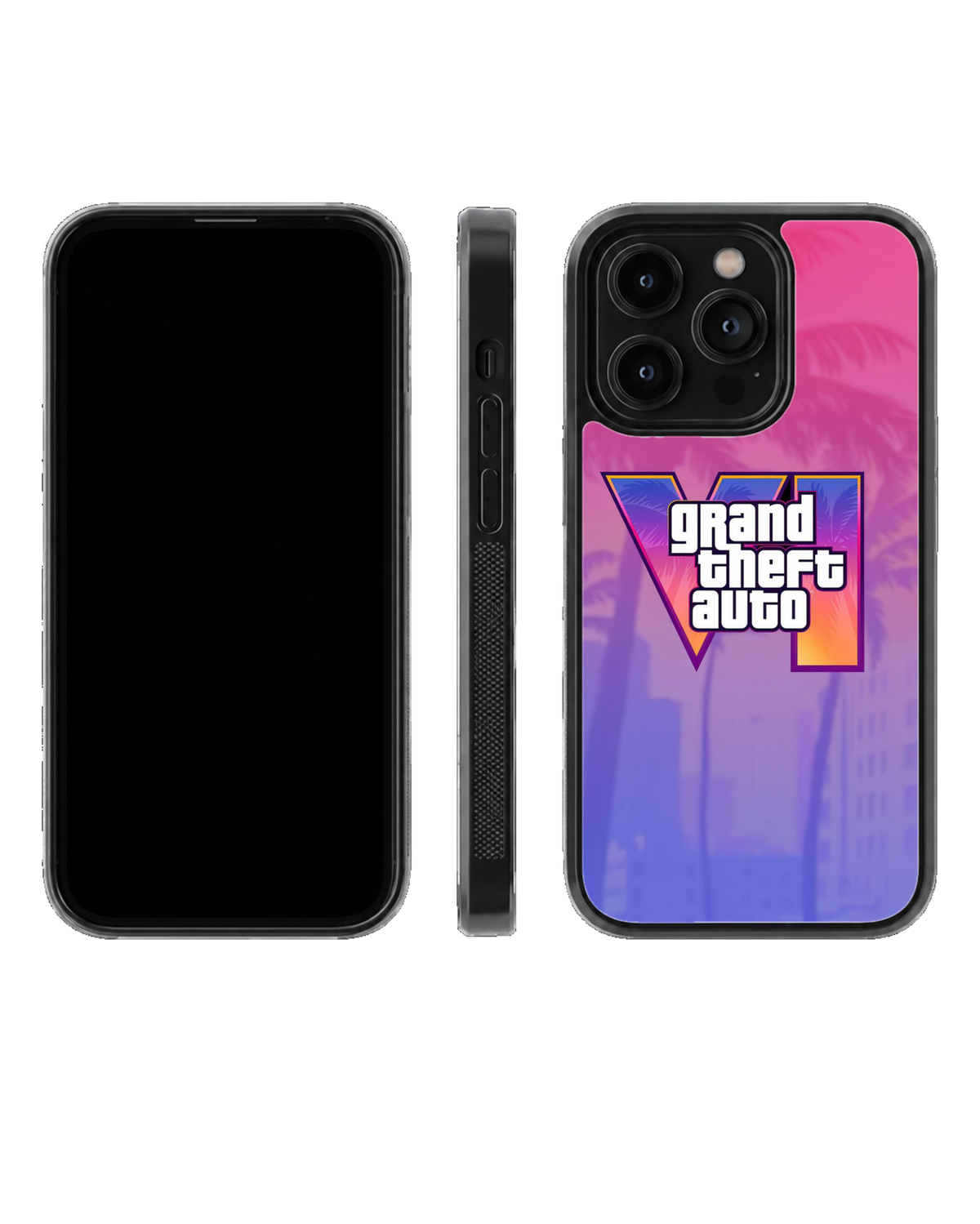 GTA 6 Purple Sunset Gaming Aesthetic Premium Glass Covr