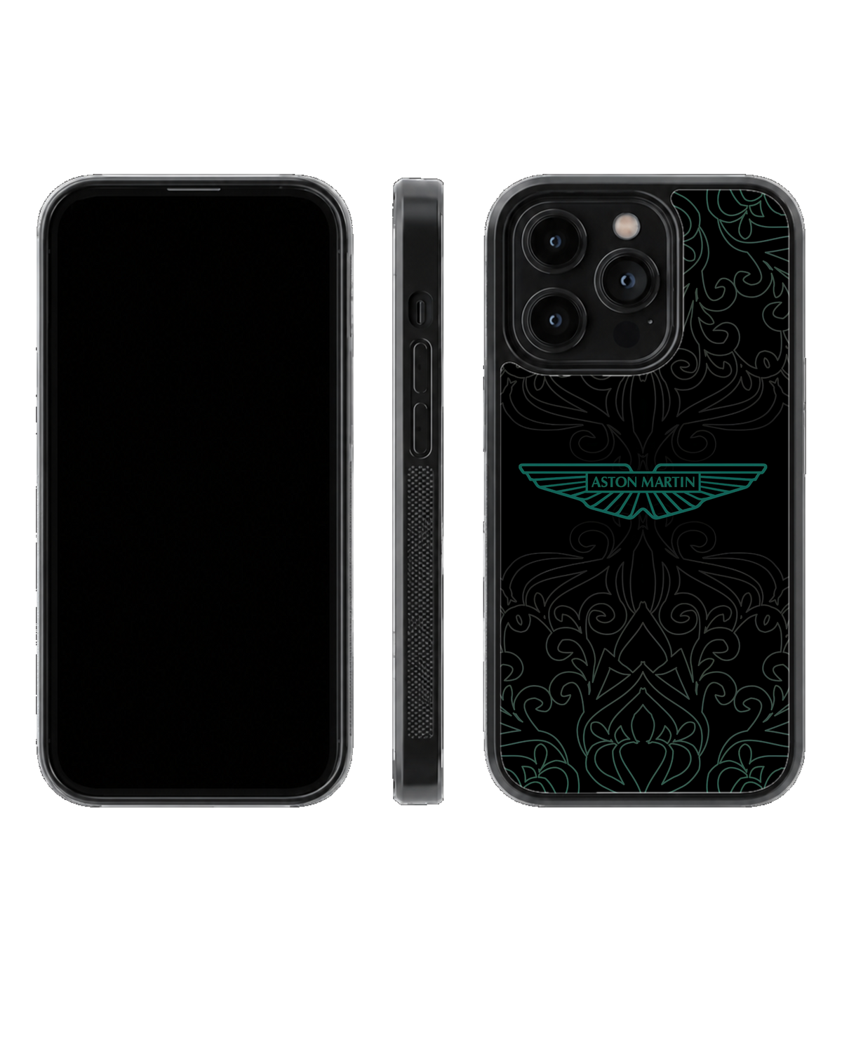 Aston Martin Black & Teal Luxury Premium Glass Covr