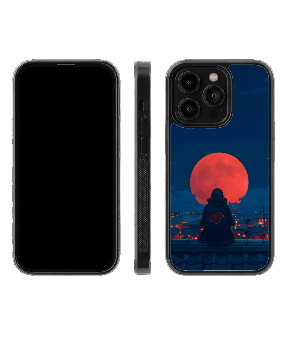 Itachi Uchicha Moon Theme Glass Phone Covr