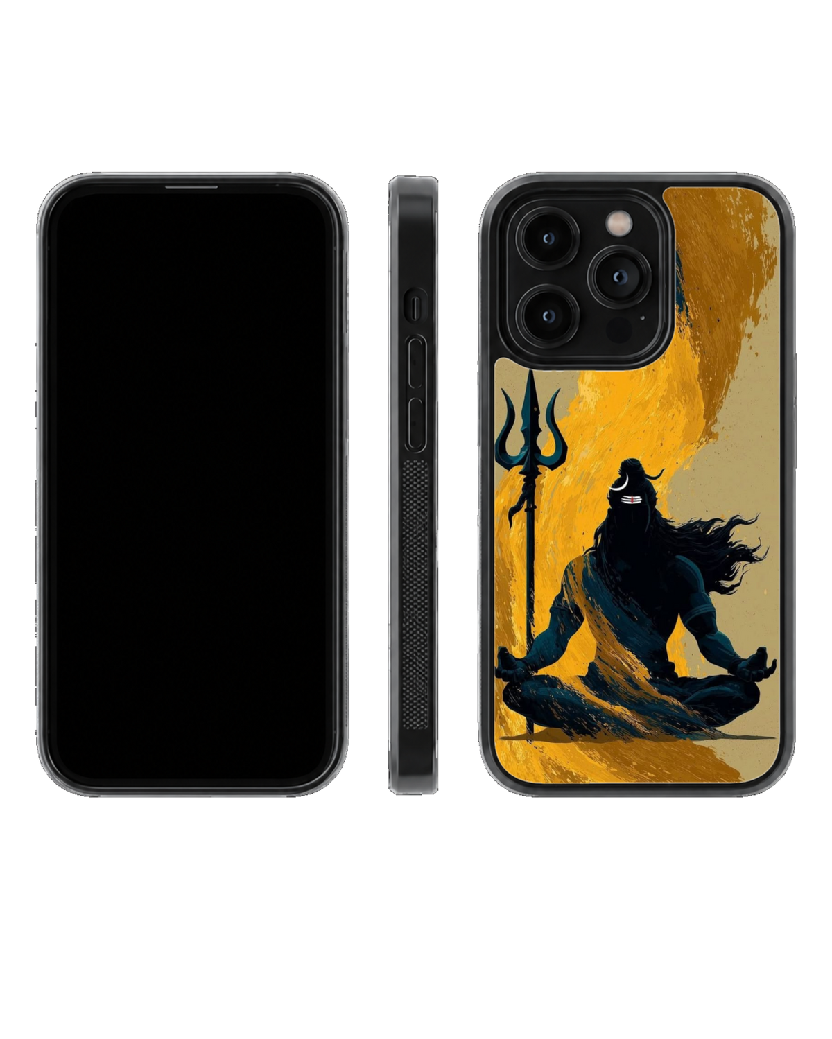 Lord Shiva Mahadev Meditation Premium Glass Covr