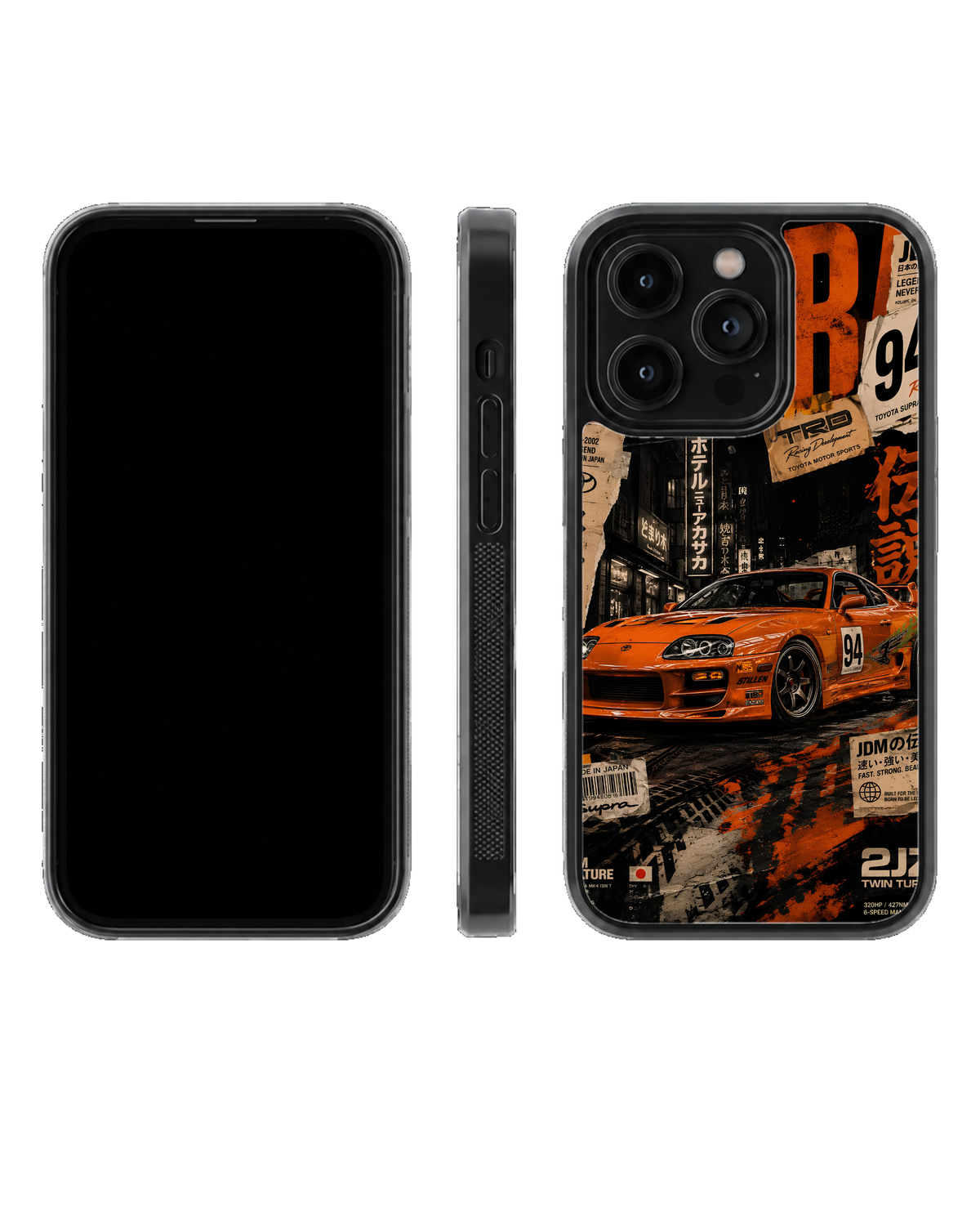 Orange Toyota Supra MK4 JDM Street Racing Premium Glass Covr