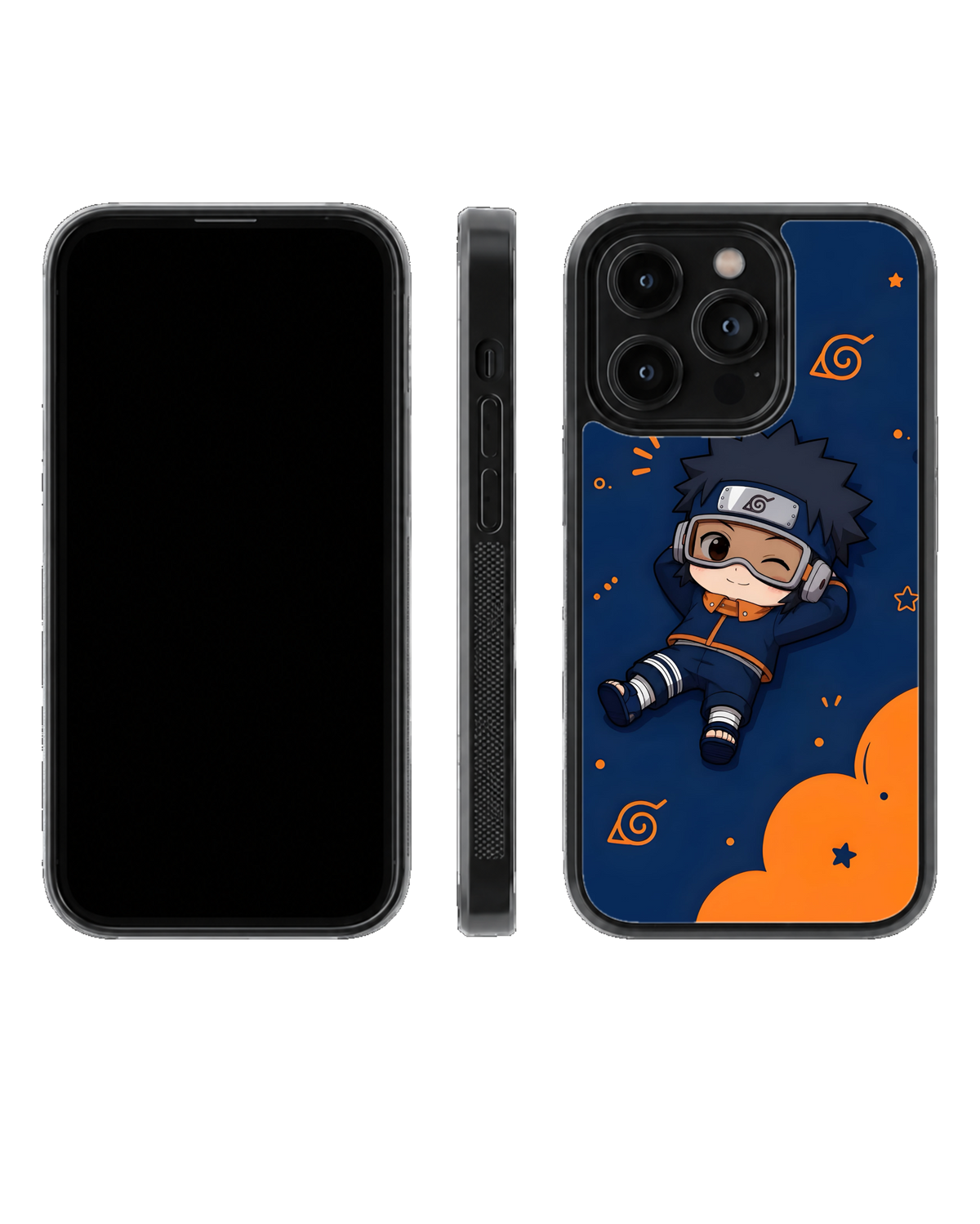 Obito Chibi Character Theme Glass Phone Covr