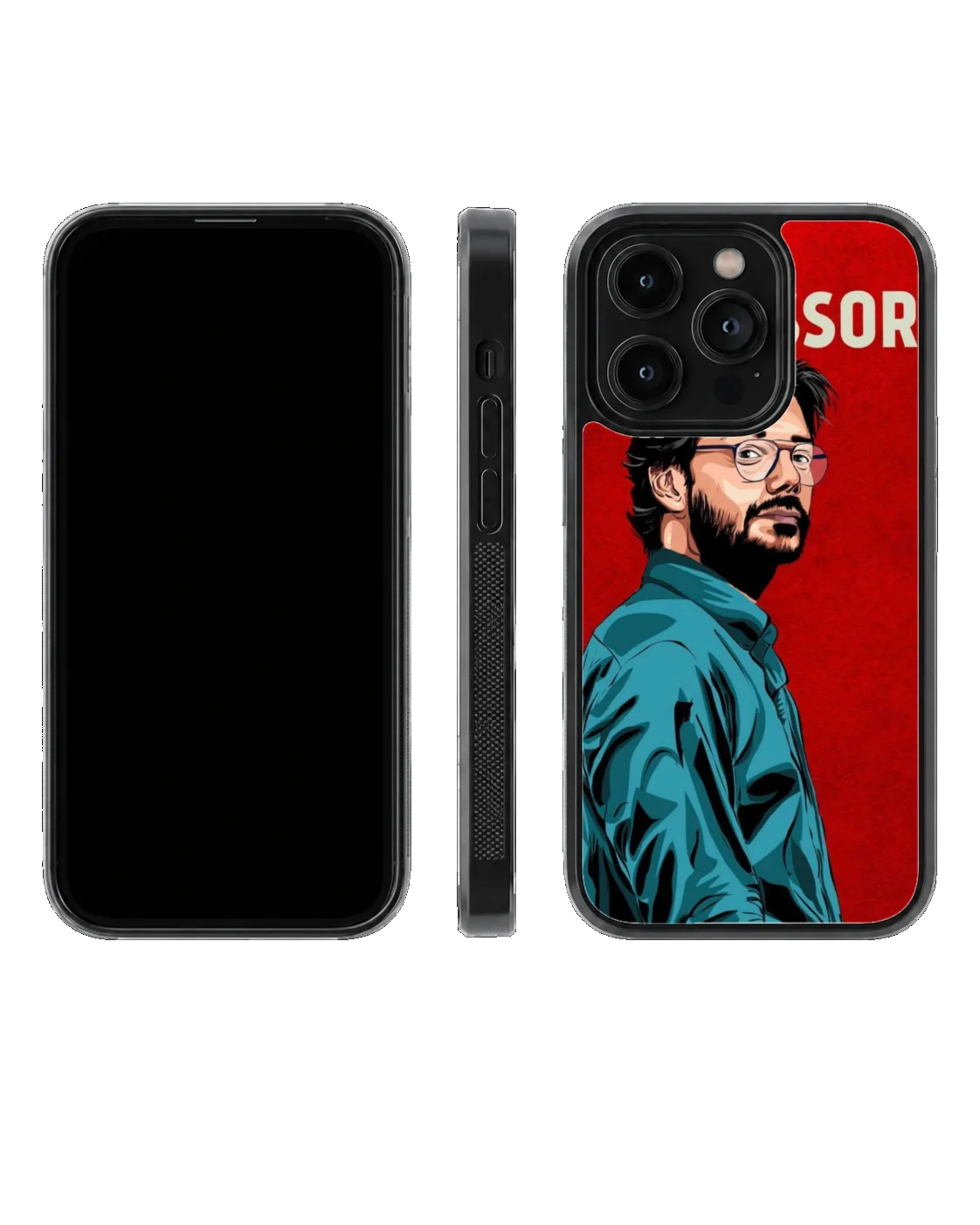 Money Heist Professor Portrait Premium Glass Phone Covr