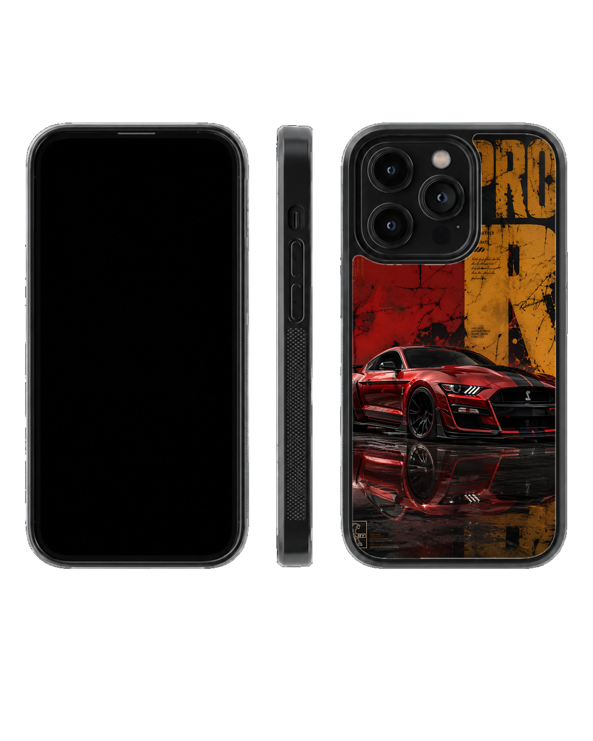 Red Shelby GT500 Mustang Performance Car Premium Glass Covr