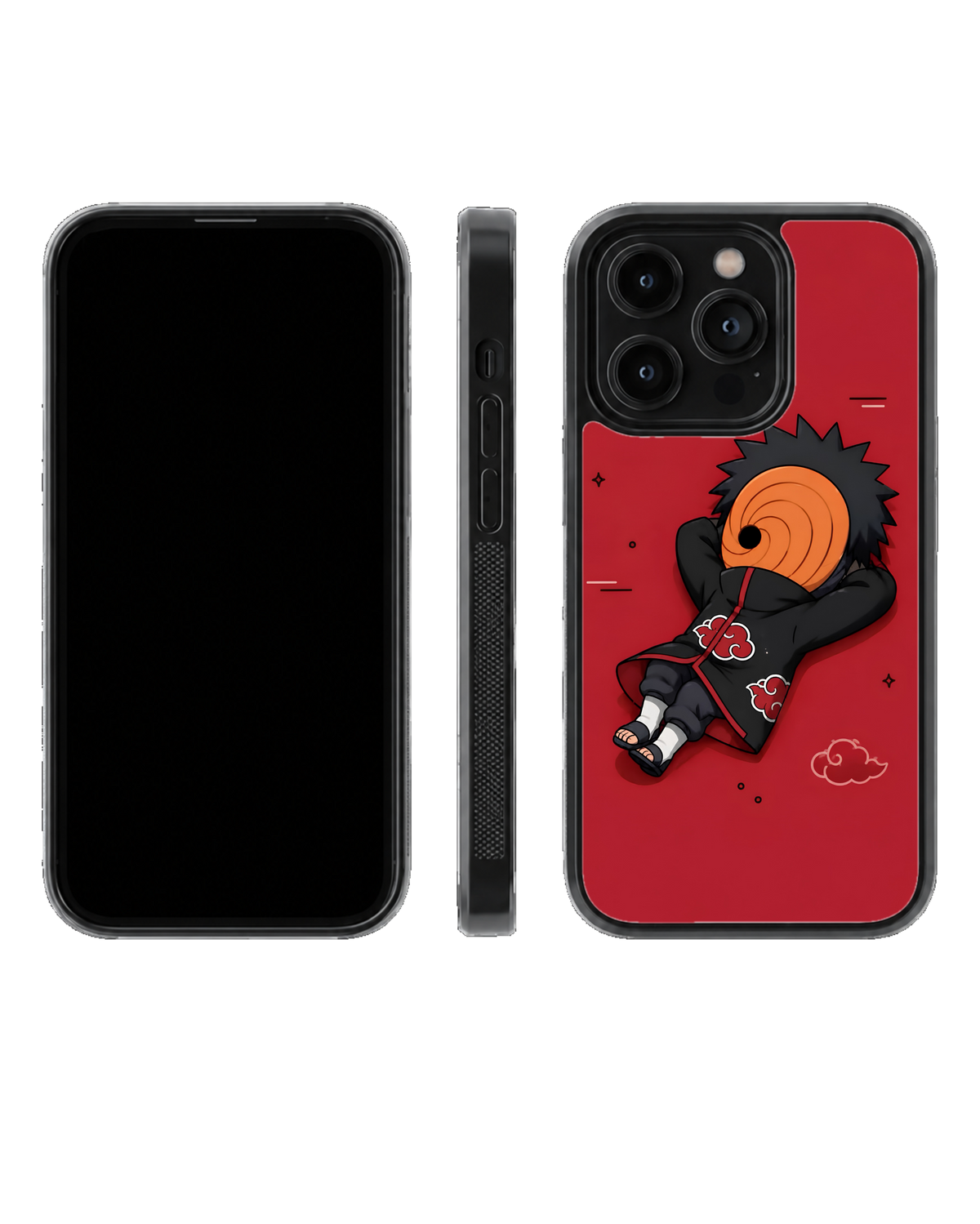 Chibi Tobi Uchiha Orange Mask Kawaii Anime Premium Glass Covr