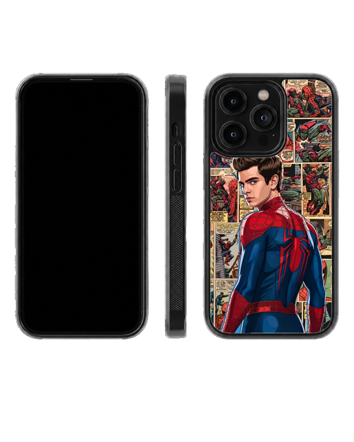 Andrew Garfield Spider-Man Vintage Comic Book Artwork Premium Glass Covr