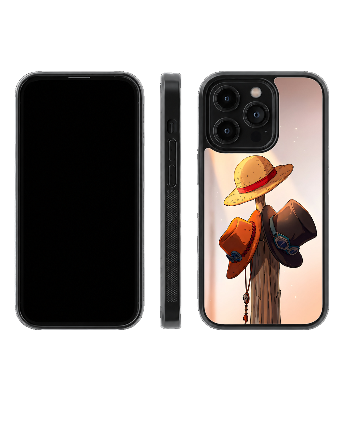 HATS One Piece Theme Glass Phone Covr