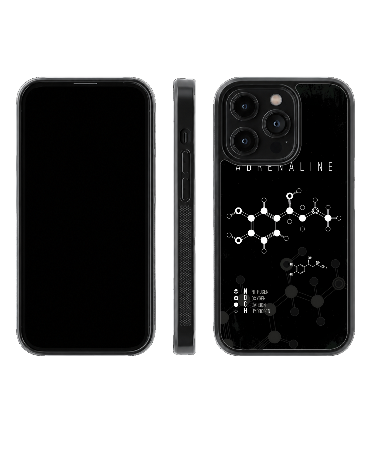 Adrenaline Molecule Chemistry Premium Glass Phone Covr