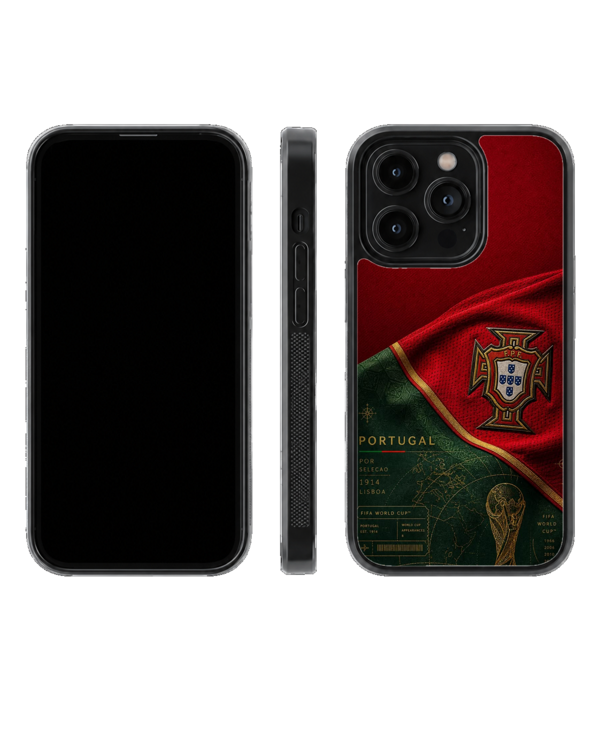 Portugal Football National Team Red & Green Heritage Premium Glass Covr
