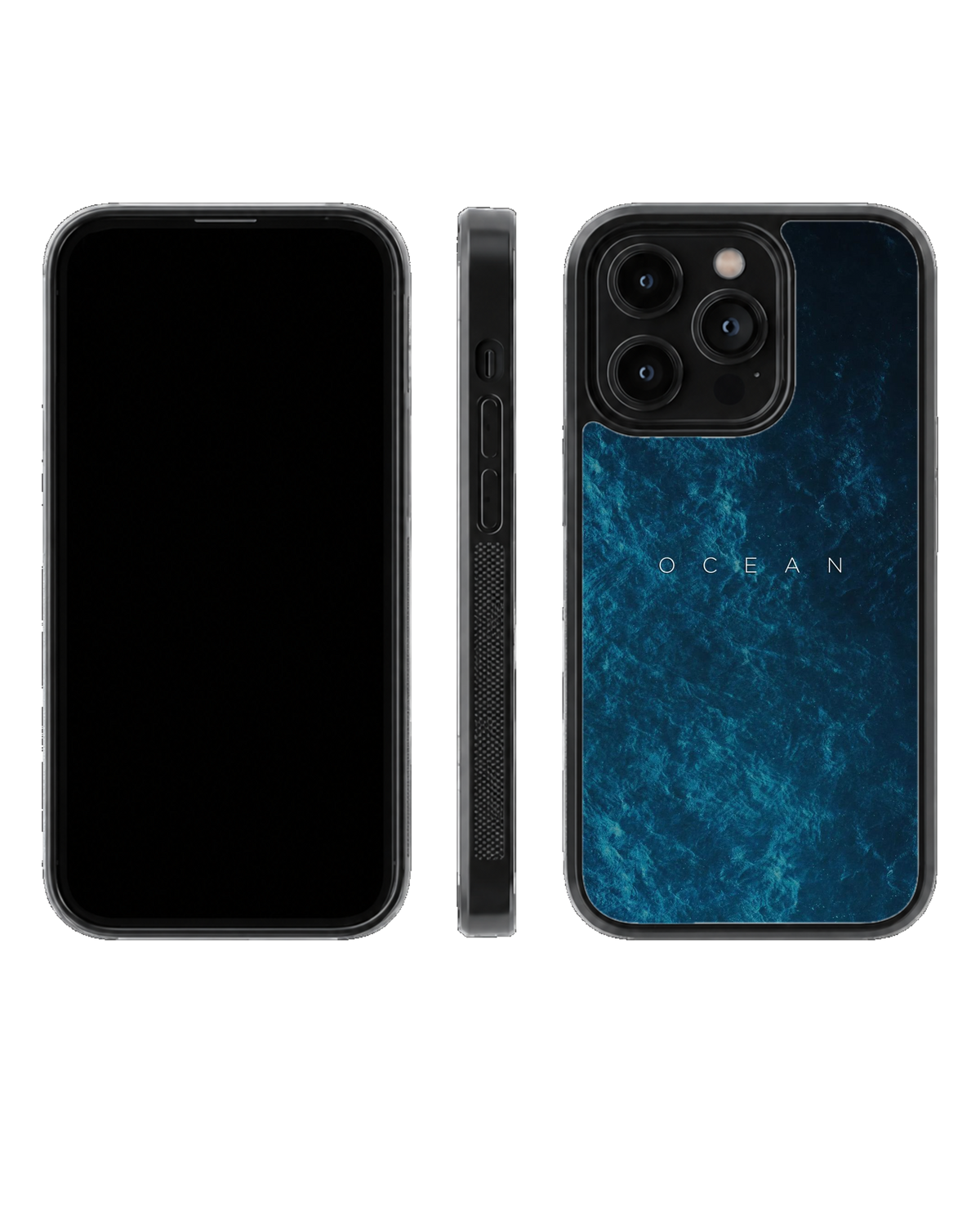Deep Blue Ocean Waves Minimalist Aesthetic Premium Glass Covr