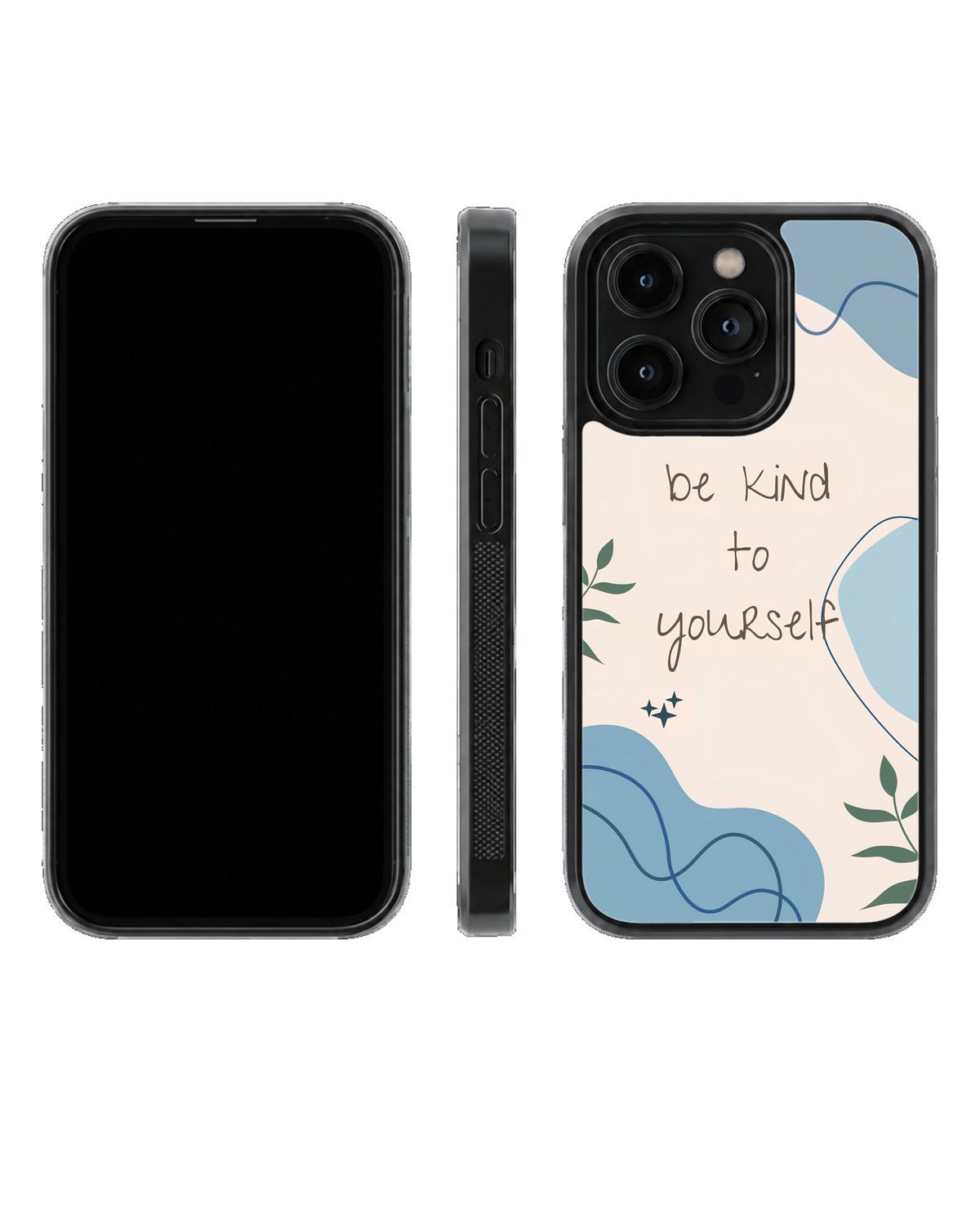 Be Kind To Yourself Minimalist Aesthetic Premium Glass Covr