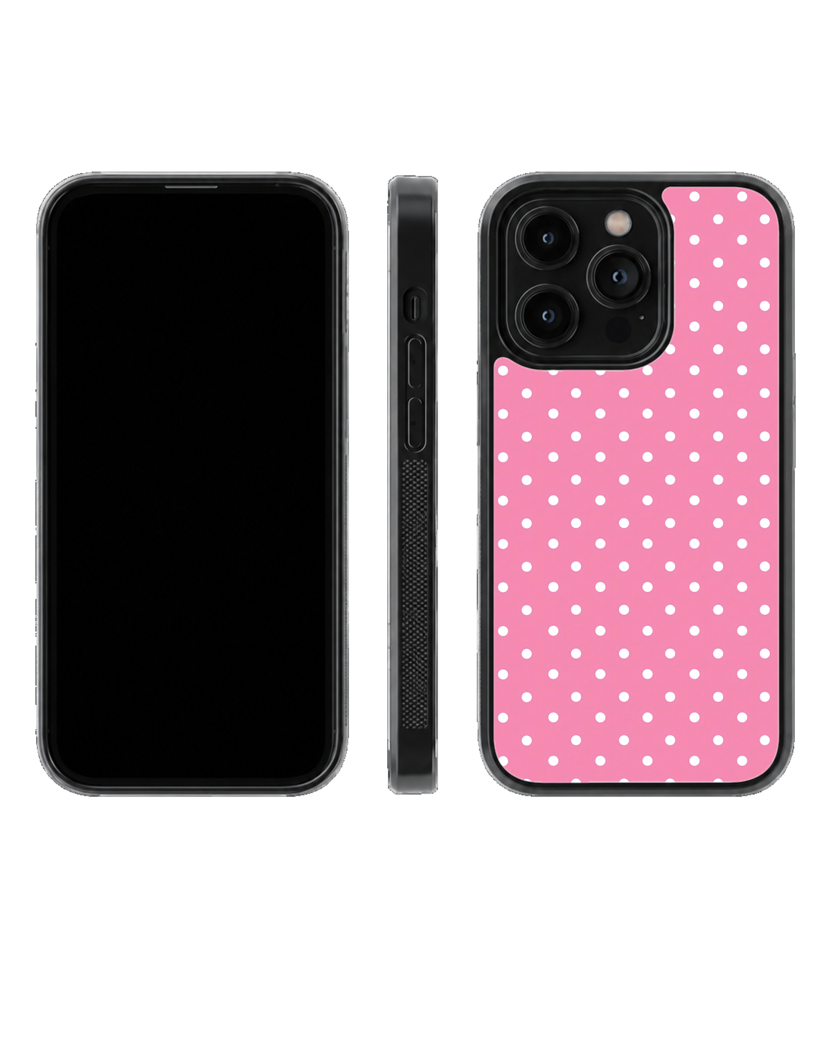 Pink Polka Dot Premium Glass Covr