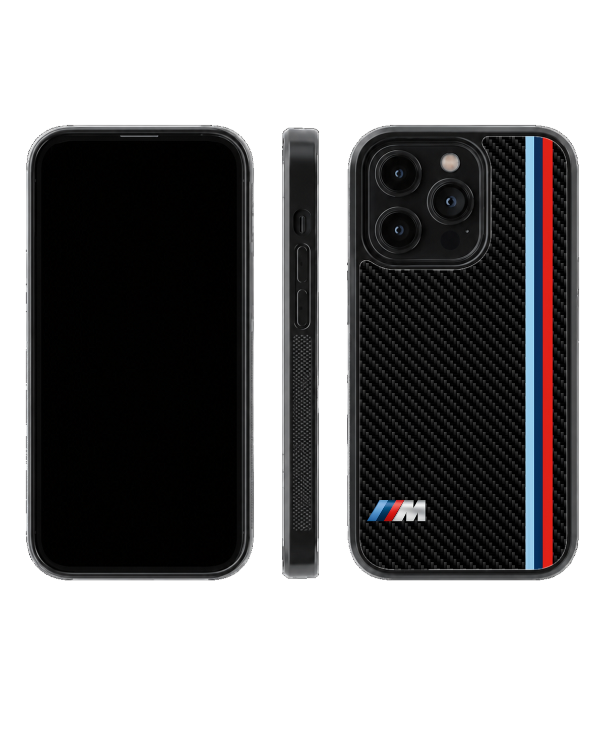 BMW M Motorsport Stripes Black Premium Glass Covr