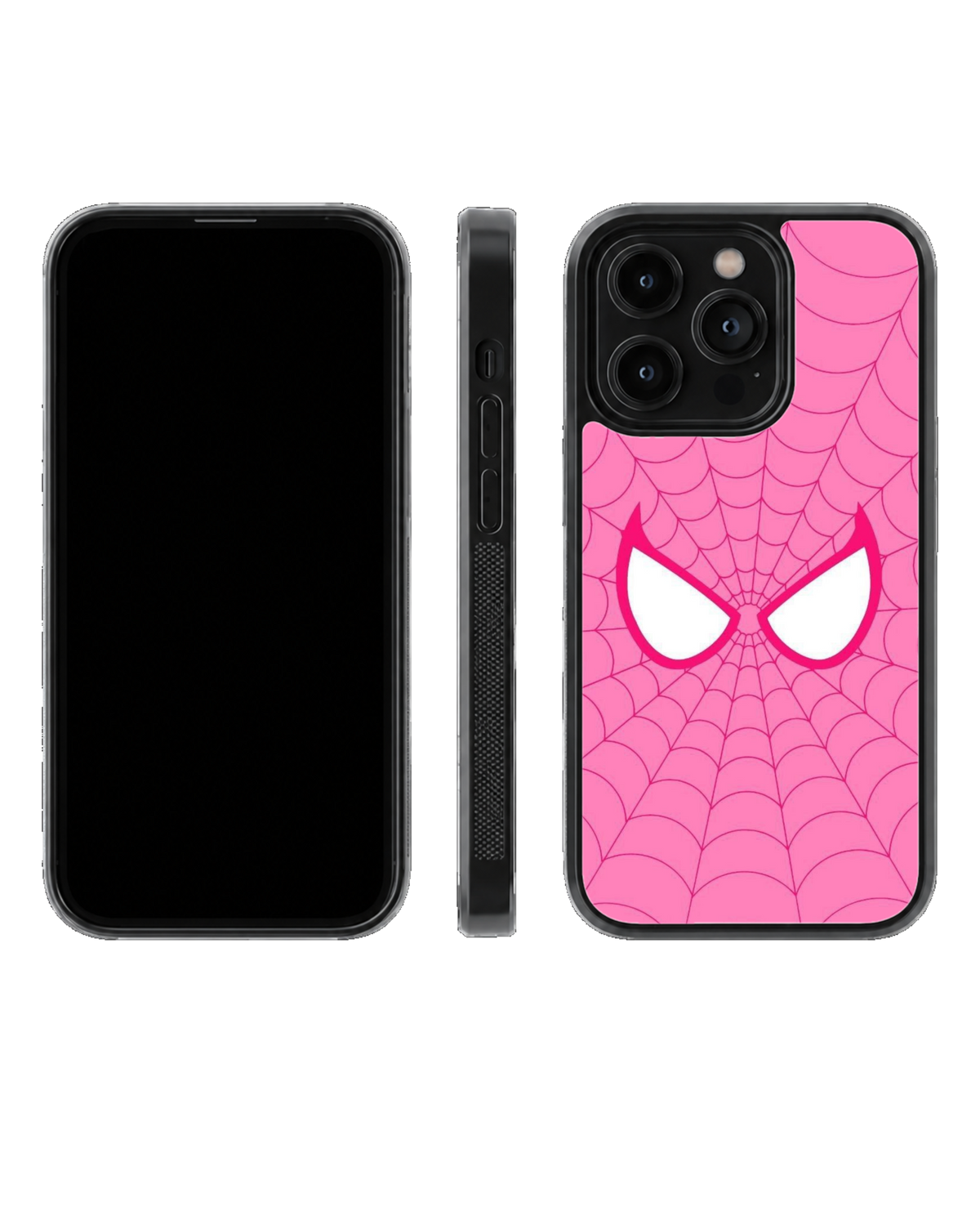 Pink Spider Web Minimalist Spider-Man Inspired Premium Glass Covr