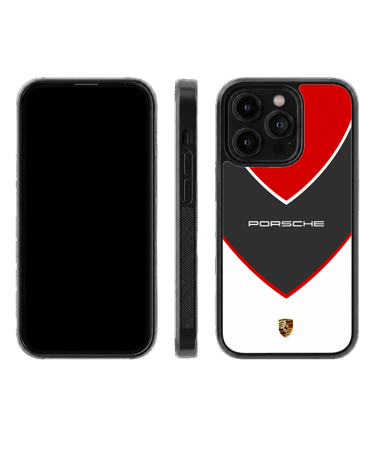 Porsche Motorsport Red Black White Racing Heritage Sports Car Premium Glass Covr