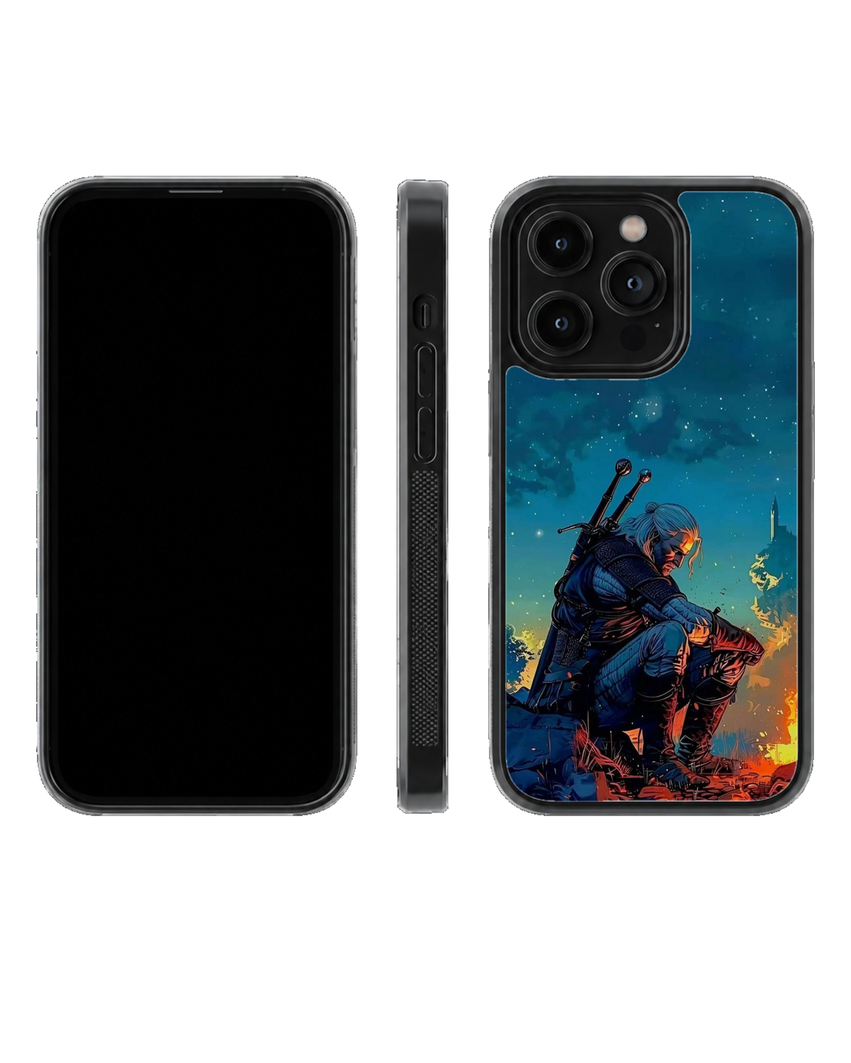 The Witcher Geralt of Rivia Dark Fantasy Warrior Premium Glass Covr