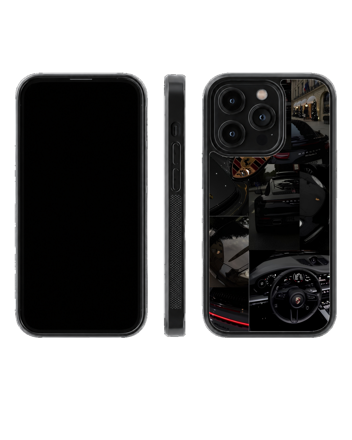 Porsche Luxury Car Aesthetic Premium Glass Phone Covr