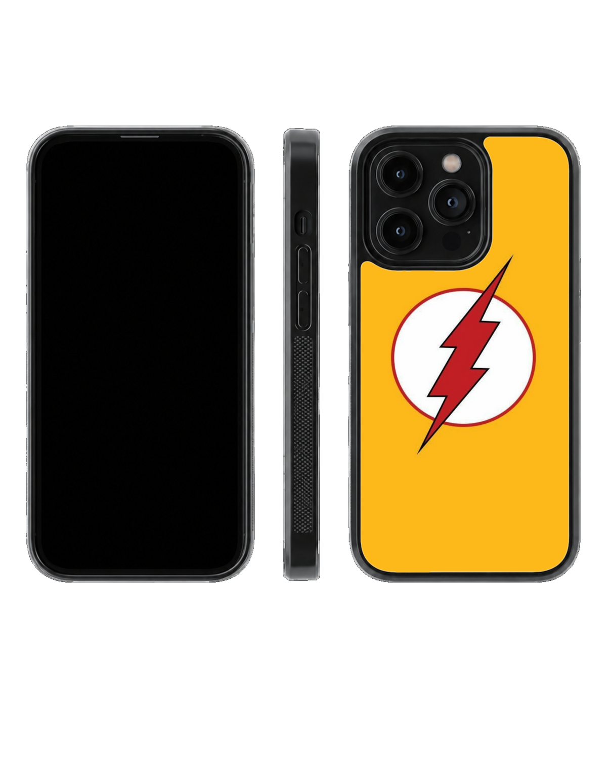 The Reverse Flash Lightning Bolt Yellow Minimalist Superhero Premium Glass Covr