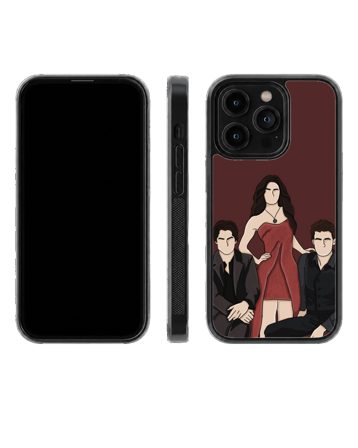 The Vampire Diaries Trio Aesthetic Premium Glass Covr