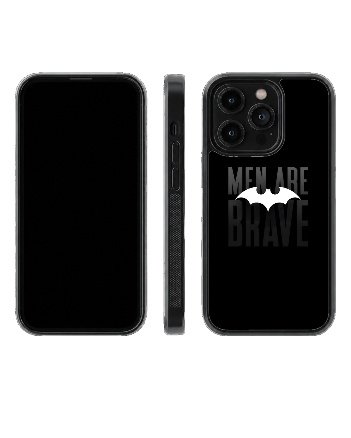 Batman Men Are Brave Minimalist Aesthetic Glass Phone Covr
