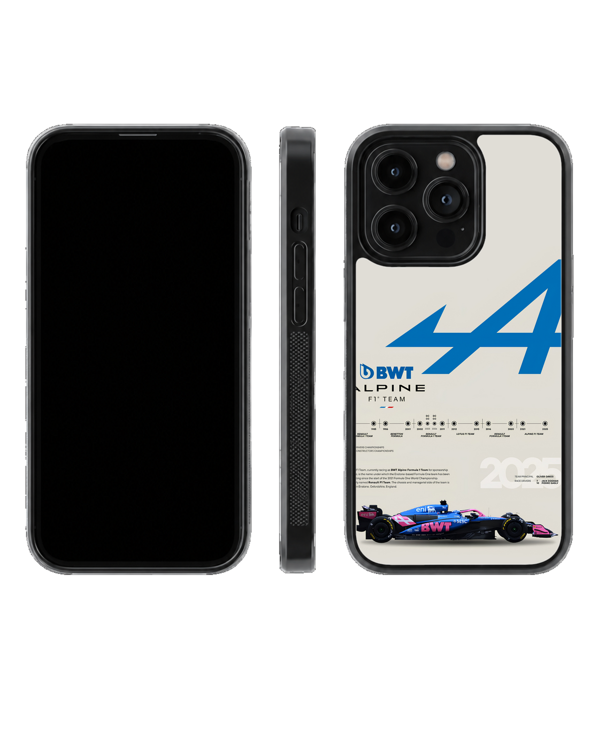 Alpine F1 Racing Aesthetic Premium Glass Phone Covr