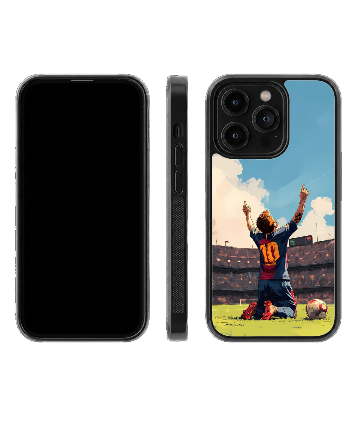 Lionel Messi Football Celebration Premium Glass Covr