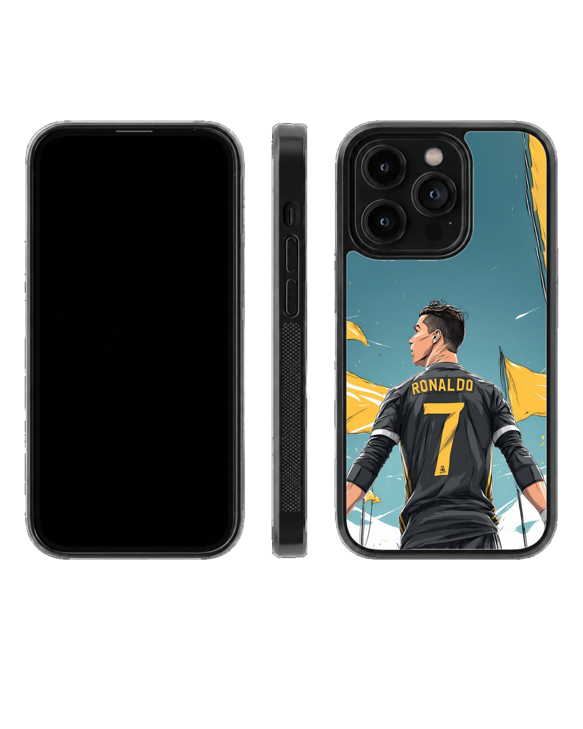 Portugal Number 7 Football Legend Anime Style Premium Glass Covr