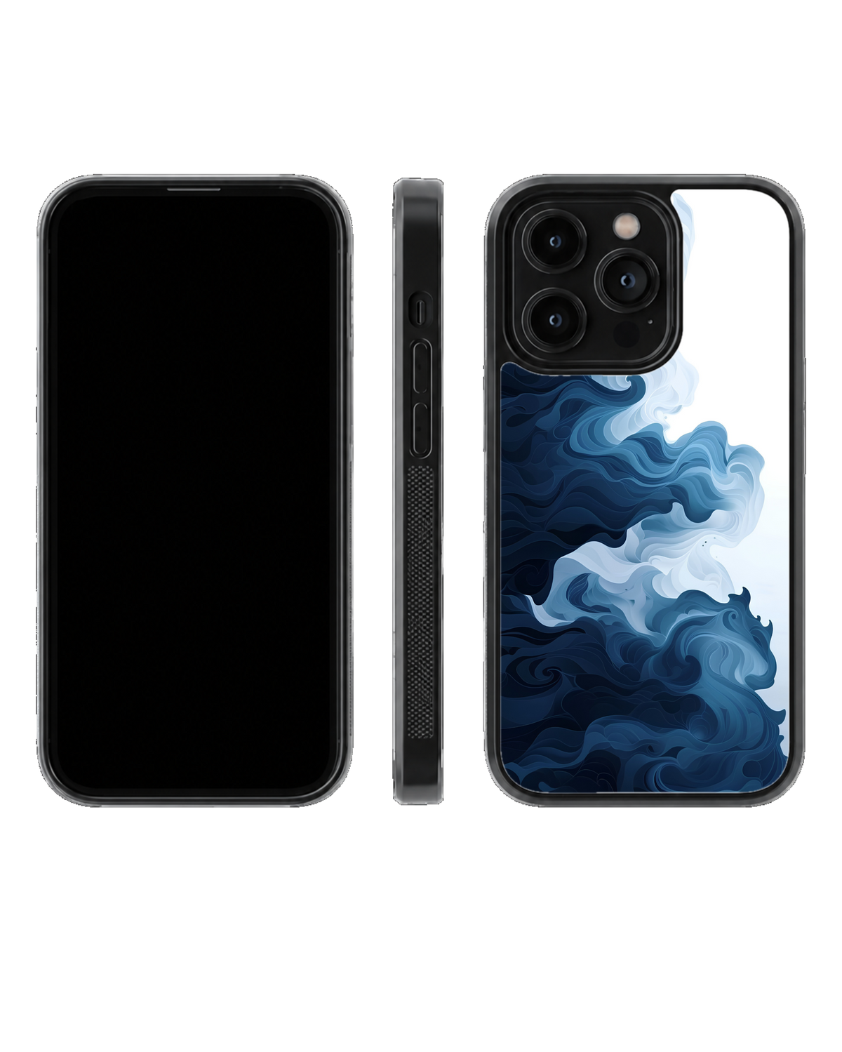 Blue Ocean Wave Abstract Premium Glass Phone Covr