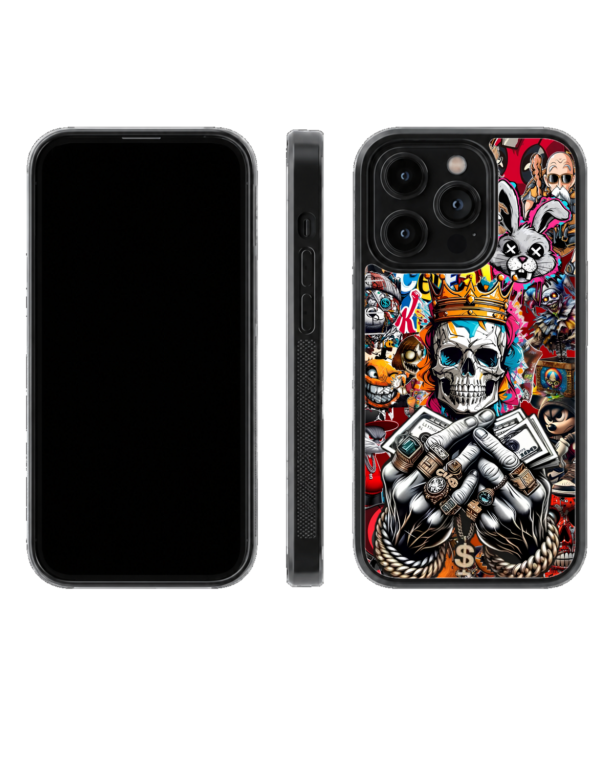 Skull King Streetwear Glass Phone Covr